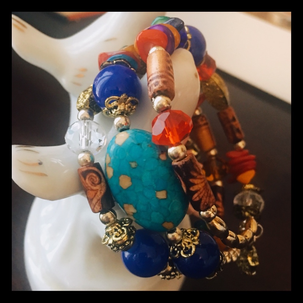 🌈MULTI STONE COLORFUL BRACELET🌈 - Picture 2 of 5